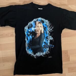 Rare 1998 Buffy the Vampire Slayer T-Shirt Buffy Blue Grape VTG Sz M - 90s NOS